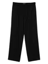 Fabiana Filippi Fluid Linen And Viscose Trousers In Black