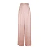 Fabiana Filippi Pleated Wide-leg Satin Trousers In Pink & Purple