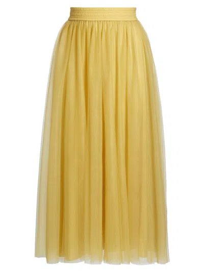 Fabiana Filippi Women's Golden Tulle Maxi Skirt In Oro
