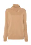 Fabiana Filippi Fabula-buttons Cashmere Sweater In Brown