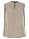 Fabiana Filippi Women's Linen Sleeveless Top In Beige
