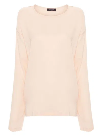 Fabiana Filippi Long-sleeve T-shirt In Powder