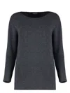 Fabiana Filippi Knitted Wool Sweater In Grey