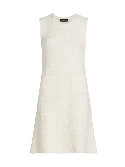 Fabiana Filippi Women's Micro-sequin Bouclé-knit A-line Minidress In White