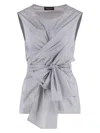 Shop Fabiana Filippi Women's Nylon Tank Top In Grey