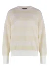 Fabiana Filippi Women's Openwork-knit Pullover Sweater In Panna