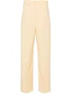 Fabiana Filippi Stretched Straight-leg Trousers In Yellow