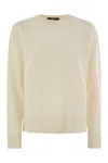 Fabiana Filippi Wool-cotton Blend Crew-neck Sweater In Cream