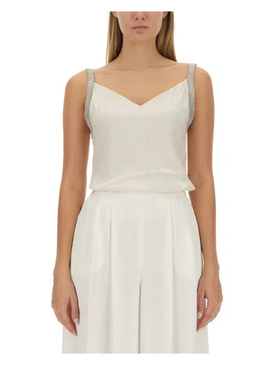 FABIANA FILIPPI WOMEN'S SATIN LINGERIE TOP