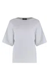 Fabiana Filippi Short Sleeve Sweater In Grey