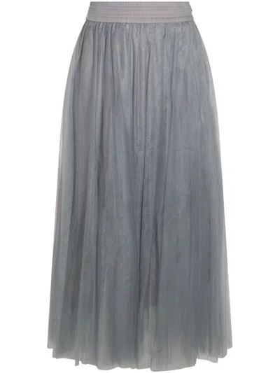 Fabiana Filippi Women's Polyamide Synthetic Skirt Design In Grey