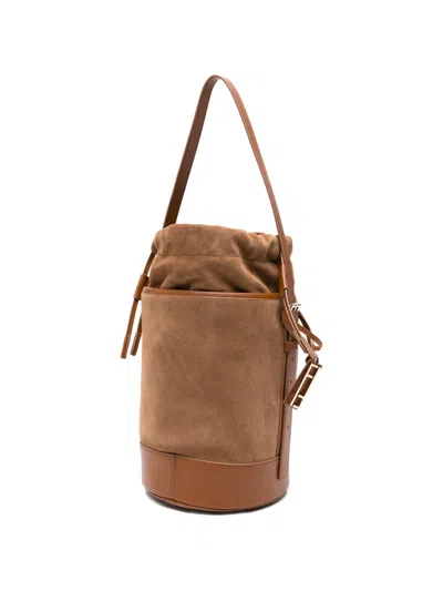 Fabiana Filippi Women's Suede Bucket Bag In Brown