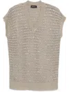 Fabiana Filippi Women's Cotton Crochet Jumper With Sequins Sweater In Beige