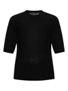 Fabiana Filippi Black Wool Blend Sweater In Black