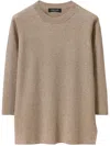 Fabiana Filippi Organic Cotton And Lurex Sweater In Brown