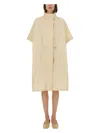 Fabiana Filippi Technical Taffeta Cape In Ivory