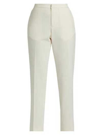 Fabiana Filippi Pantalone Regular Fit In Tecno Tailoring Color Burro In White