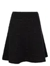 Fabiana Filippi Tweed Effect Flared Skirt In Black