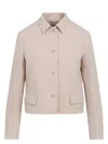 Fabiana Filippi Elegant Virgin Wool Jacket For Women In Nude & Neutrals