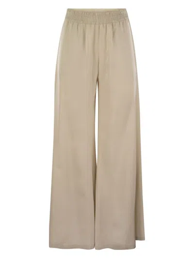 FABIANA FILIPPI WOMEN'S WIDE VISCOSE JOGGING TROUSERS