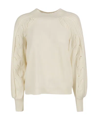 Fabiana Filippi Wool And Cashmere Sweater In Nude