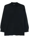 Fabiana Filippi Wool And Cotton Blend Polo Shirt In Black