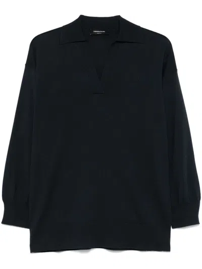 FABIANA FILIPPI FABIANA FILIPPI WOOL AND COTTON BLEND POLO SHIRT