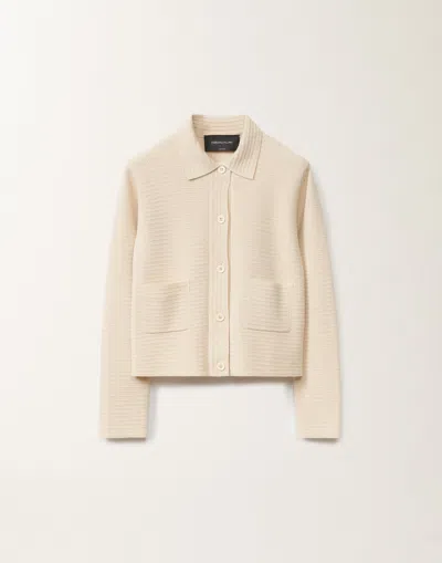 Fabiana Filippi Wool And Cotton Jacket In White