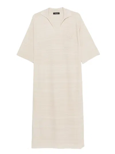 Fabiana Filippi Wool And Cotton Shirtdress In Neutral