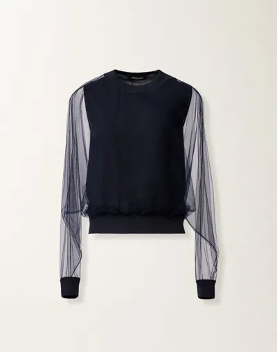 Fabiana Filippi Wool And Cotton Sweater In Blue