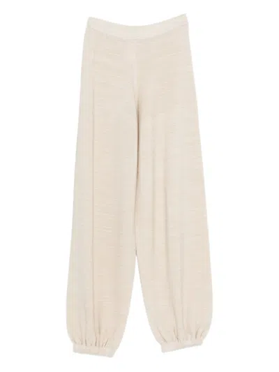 Fabiana Filippi Wool And Cotton Trousers In Animal Print