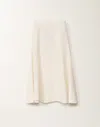 Fabiana Filippi Wool And Linen Mat Skirt In White