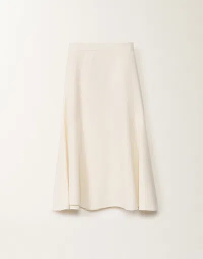 Fabiana Filippi Wool And Linen Mat Skirt In White