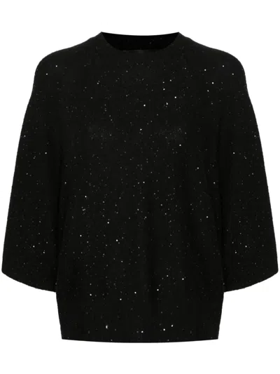 Fabiana Filippi Black Wool Blend Sweater
