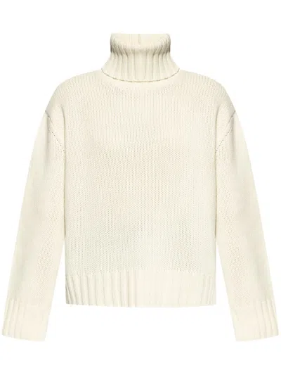 Fabiana Filippi Wool And Silk Blend Turtleneck Sweater In White
