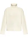 Fabiana Filippi Wool And Silk Blend Turtleneck Sweater In Beige