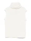 Fabiana Filippi Wool And Silk Blend Vest In Beige