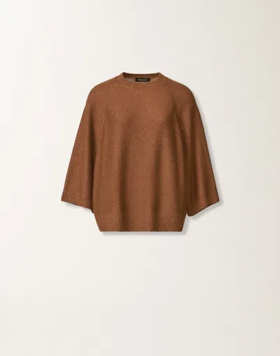 Fabiana Filippi Wool And Silk Cape With Sequins