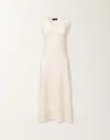 Fabiana Filippi Wool And Silk Dress With Sequins In White