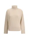 Fabiana Filippi Sequin-embellished Turtleneck Sweater In Neutral
