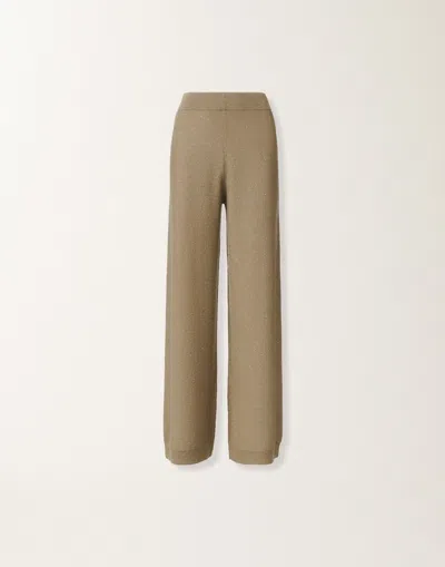 Fabiana Filippi Wool And Silk Trousers With Sequins In Green