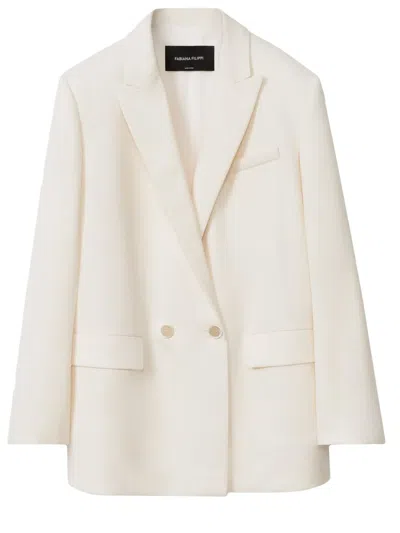 Fabiana Filippi Wool Blazer In White