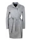 Fabiana Filippi Wool Cashmere Basic Top Coat In Grey