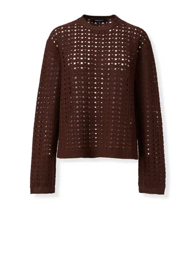 Fabiana Filippi Wool-blend Crew-neck Sweater In Red