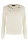 Fabiana Filippi Wool-blend Crew-neck Sweater In Neutral