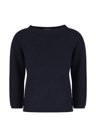 Fabiana Filippi Wool Blend Crewneck Sweater In Black