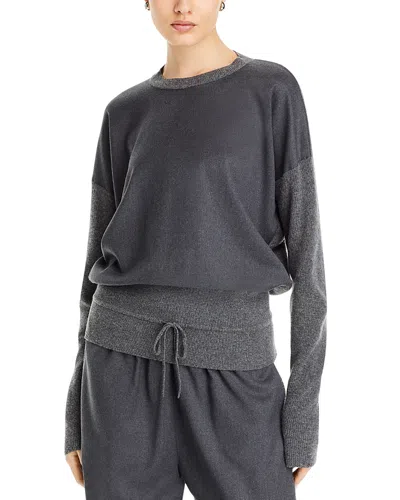 Fabiana Filippi Wool Blend Crewneck Sweater In Grey