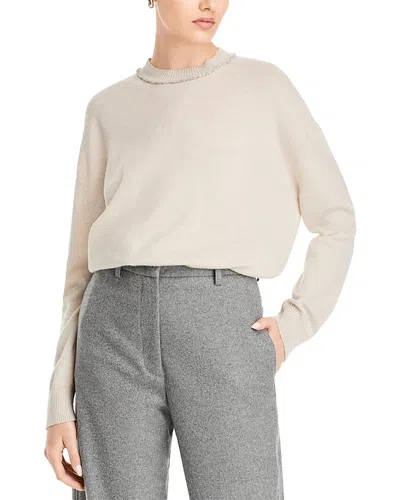 Fabiana Filippi Wool Blend Crewneck Sweater In Medium Green