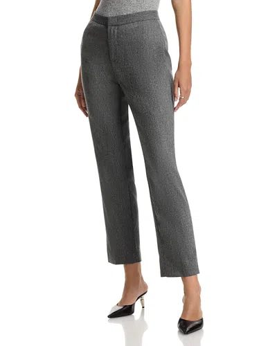 Fabiana Filippi Wool Blend Flare Leg Ankle Pants In Gray