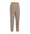 Fabiana Filippi Wool-blend High-rise Straight Trousers In Neutral